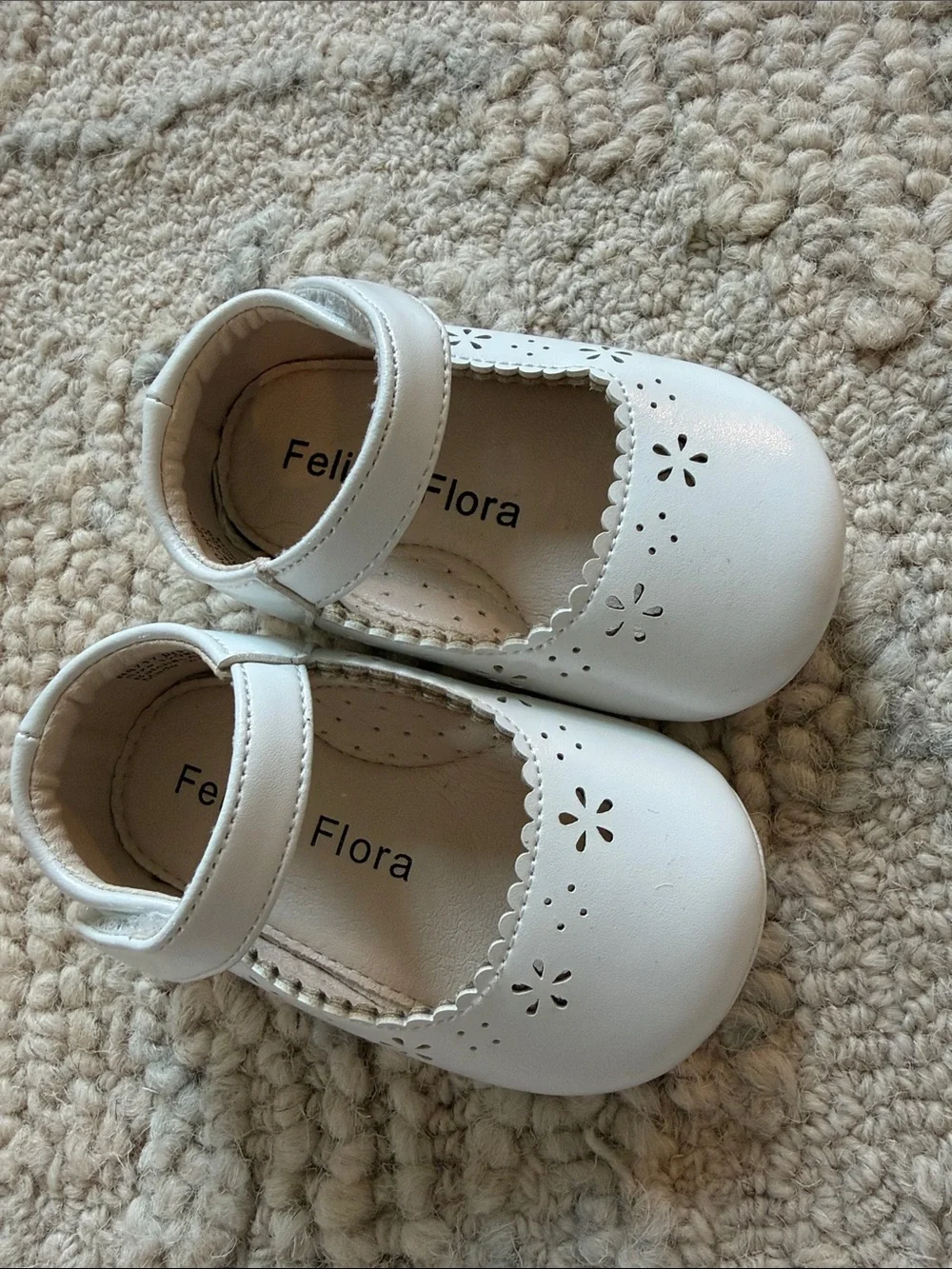Felix & Flora White Mary Jane Dress Shoes